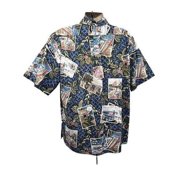 Reyn Spooner Mele Kalikimaka Vintage Santa Hawaiian Button Up Shirt XL Pocket - Picture 3 of 8